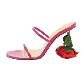 Chic XYD Women's Romantic Rose Heels for Summer Elegance