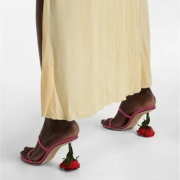 Chic XYD Women's Romantic Rose Heels for Summer Elegance