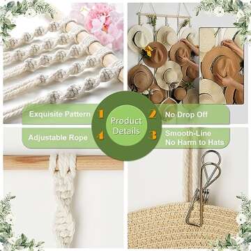 HYDERMUS Hat Rack Organizes Hats with Style and Ease