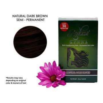 Reshma Beauty 30 Minute Henna Hair Color | Infused with Natural Herbs, For Soft Shiny Hair | Henna Hair Color/Dye, 100% Gray Coverage |Semi Permanent | Ayurveda Hair Products (Dark Brown, Pack Of 12)