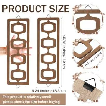 CroBlissful 2 Pcs Mid Century Wall Decor Wood Mid Century Modern Elegance Wall Accents Abstract Wall...