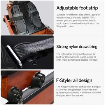 KINGSMITH WR1 Foldable Water Rowing Machine for Home Gym