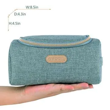 evoon Essential Oil Bag, 12 Bottles Perfect Portable Essential Oils Travel Case for Young Living & doTerra Suitable for 5ml,10ml,15ml Bottles Light Blue