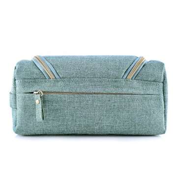 evoon Essential Oil Bag, 12 Bottles Perfect Portable Essential Oils Travel Case for Young Living & doTerra Suitable for 5ml,10ml,15ml Bottles Light Blue