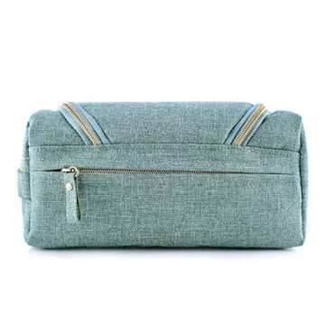 evoon Essential Oil Bag, 12 Bottles Perfect Portable Essential Oils Travel Case for Young Living & doTerra Suitable for 5ml,10ml,15ml Bottles Light Blue