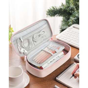 YOKUMA Cute Pencil Case for Girls, Large Pencil Pouch, Zipper Pencil Box, Aesthetic Pen Bag School S...