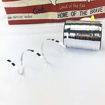 Balloon Curling Ribbons(Sliver) Balloon String for Decoration Balloon Accessories,500 Yards