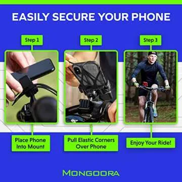 Mongoora Bike Phone Mount - Secure & Easy to Install