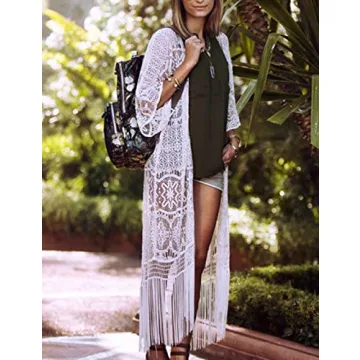 Elegant Bsubseach Lace Kimono Cardigan for Any Occasion