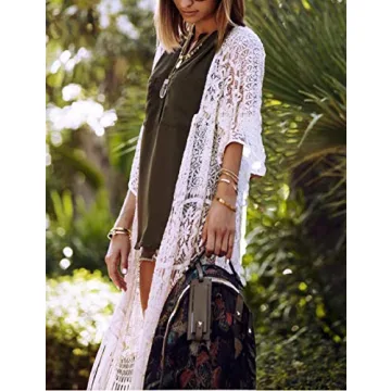 Elegant Bsubseach Lace Kimono Cardigan for Any Occasion