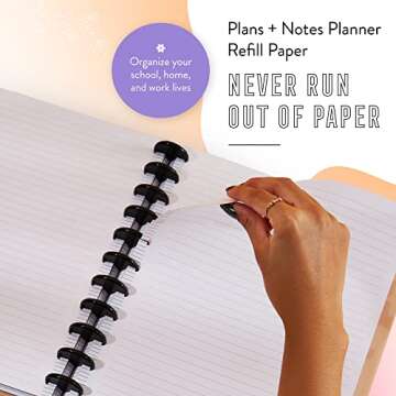 Happy Planner Refill Paper - 100 Lined Sheets for Journals