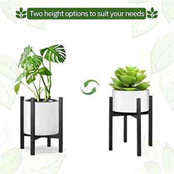Sturdy Black Plant Stand for Indoor Plants - DECORLIFE