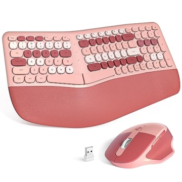 Retro Wireless Keyboard & Mouse Combo for Stylish Workspaces