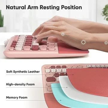 Retro Wireless Keyboard & Mouse Combo for Stylish Workspaces