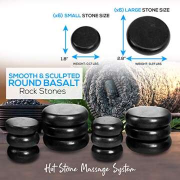 Portable Heated Massage Stones & Warmer Set - SereneLife