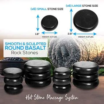 Portable Heated Massage Stones & Warmer Set - SereneLife