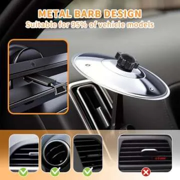 Car Cymbal Air Vent - Easy Clip-On Mini Cymbal for Car Dashboard