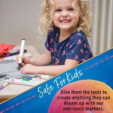 Crafts 4 All Fabric Markers for Clothes - Pack of 2 No Fade, Dual Tip Permanent Fabric Pens - No Bleed, Machine Washable Shoe Markers for Fabric Decorating - Laundry Marker, Erases Stains Easily
