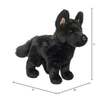 Douglas Harko Black German Shepherd Dog Plush Stuffed Animal