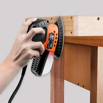 Enertwist Detail Sander, 13000OPM Lightweight Small Sander with Dust Box for Tight Corner and Small Hard-to-reach Areas Wood Sanding