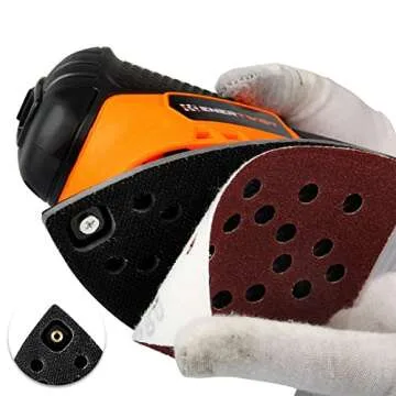 Enertwist Detail Sander, 13000OPM Lightweight Small Sander with Dust Box for Tight Corner and Small Hard-to-reach Areas Wood Sanding
