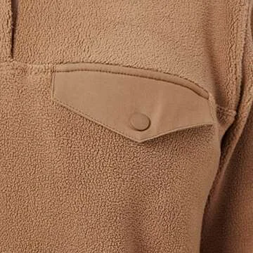 32 Degrees Heat Womens Midweight Snap Arctic Fleece Pullover (as1, alpha, xx_l, regular, regular, Wood Smoke)