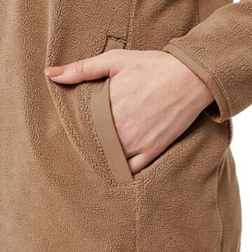 32 Degrees Heat Womens Midweight Snap Arctic Fleece Pullover (as1, alpha, xx_l, regular, regular, Wood Smoke)