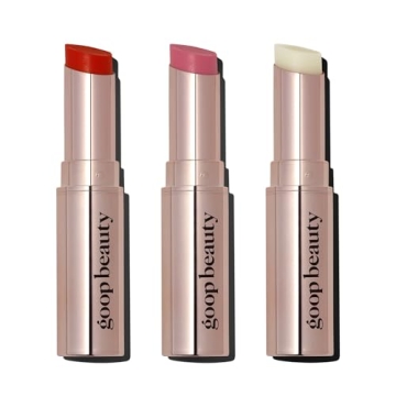 goop Beauty Lip Balm Trio | Moisturizing & Hydrating Lip Balm for Chapped, Cracked & Dry Lips | Clea...