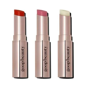 goop Beauty Lip Balm Trio | Moisturizing & Hydrating Lip Balm for Chapped, Cracked & Dry Lips | Clea...