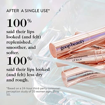 goop Beauty Lip Balm Trio | Moisturizing & Hydrating Lip Balm for Chapped, Cracked & Dry Lips | Clear, Peony, and Tomato | Lip Tint with Nourishing Formula | Petroleum & Paraben Free | 0.16 oz Each