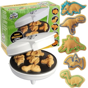 Dinosaur Mini Waffle Maker - 5 Unique Dino Shapes in Minutes!