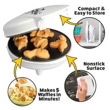 Dinosaur Mini Waffle Maker - Fun Shapes for Kids & Adults