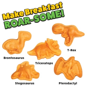 Dinosaur Mini Waffle Maker - Fun Shapes for Kids & Adults