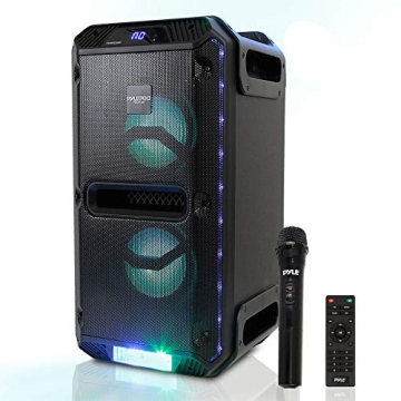 Pyle Portable Active PA Speaker System - 500W Bluetooth Karaoke Set