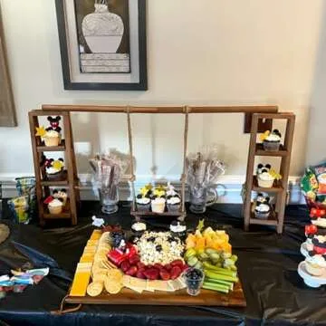 Tnstbiee 3 Tier Cupcake Stand - Rustic Wooden Display