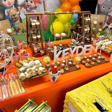 Tnstbiee 3 Tier Cupcake Stand - Rustic Wooden Display