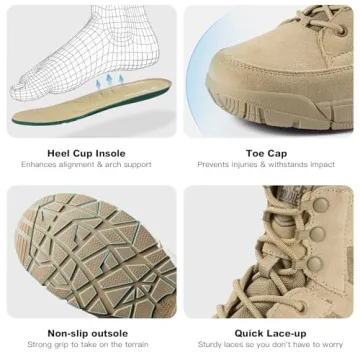 FREE SOLDIER Waterproof Hiking Boots for Men - Lightweight Tactical Gear