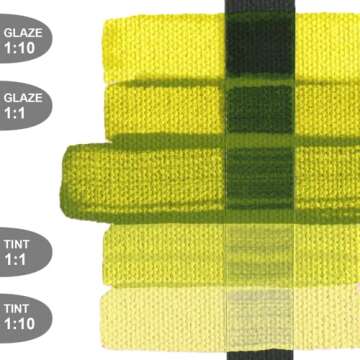 Fluid Acrylics by GOLDEN, Green Gold, 1 fl. oz. Bottle, Professional Acrylic Paint, Transparent