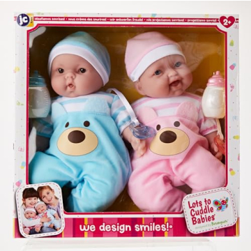 JC Toys 13" Soft Body Baby Dolls Twins Gift Set