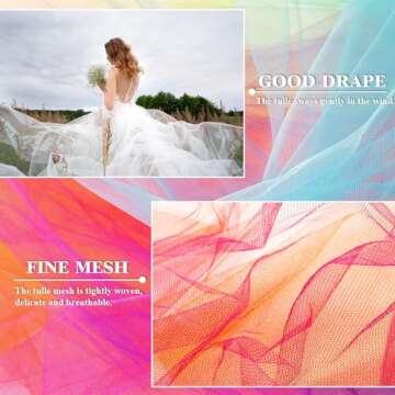 54" by 20 Yards Tulle Fabric Rolls Pink Tulle Ribbon Tutu Spool Bolt for DIY Wedding Decoration Baby Shower Tutu Skirt Gift Wrapping Large Matte Tulle, Roll Packaging (Light Pink)