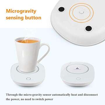 Coffee Warmer, C-Meduo Coffee Mug Warmer for Desk Cup Warmer with Automatic shut off for Office Home...