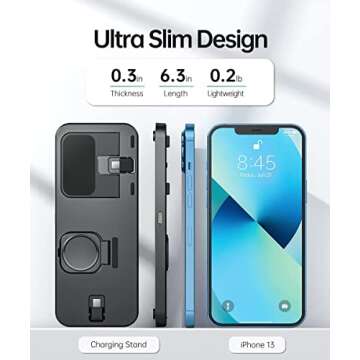 LERCIOR Portable 3 in 1 Charging Station for Apple Devices Foldable for Apple Watch 7/6/SE/5/4/3/2/1 for iPhone AirPods Pro3/2/1 Charging Stand Black