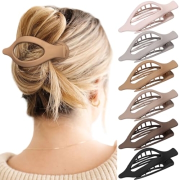 French Concord Hair Clips 6Pcs Strong Hold No Slip Grip