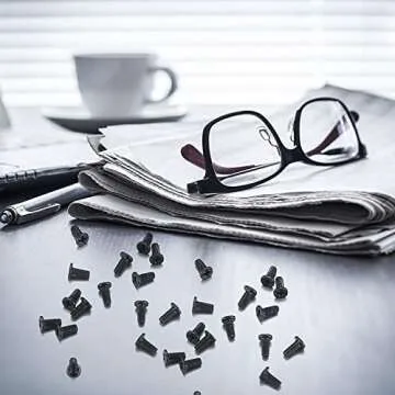 woshilaoDS 500 Pcs Small Replacement Screws, M1.2/M1.4/M2.0 Black Tiny Micro Laptop Computer Electronic Screws Assortment Kit, Glasses Watches Hard Drive SSD Repair Screws, with Screwdriver