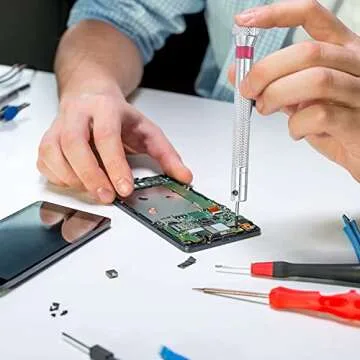 woshilaoDS 500 Pcs Small Replacement Screws, M1.2/M1.4/M2.0 Black Tiny Micro Laptop Computer Electronic Screws Assortment Kit, Glasses Watches Hard Drive SSD Repair Screws, with Screwdriver