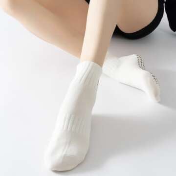 Stylish Non-Slip Yoga Socks for Women | Gripped & Cozy