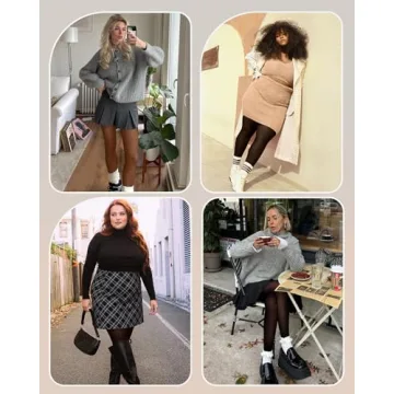 OEAK Women's Fleece Lined Tights for Stylish Warmth