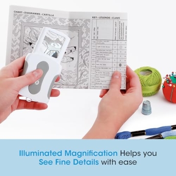 OttLite Pop-Up LED Magnifier – Portable 3X LED Magnifying Glass