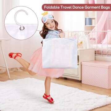 Kimbora Costume Dance Garment Bag: Suit & Dress Cover with 3 Clear Pockets