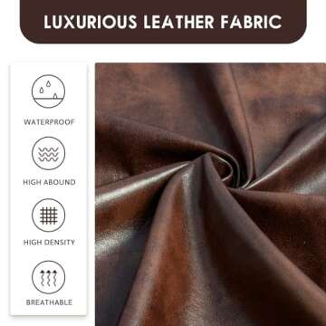 Furniliving 44 Inch Tufted Bench, Leather Footrest Bedroom Bench Seat, Upholstered Leather Indoor Bench Beathable Fabrics Ottoman Bench with X-Shaped Wood Legs for Kitchen, Solid Wood Indoor Bench